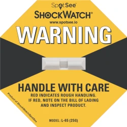 L-65 ShockWatch Indicator Label 25G (Yellow)