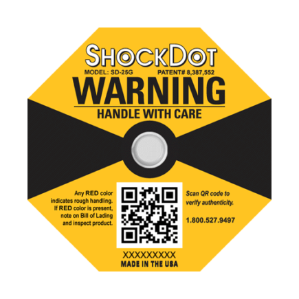 Yellow ShockDot 25G Label