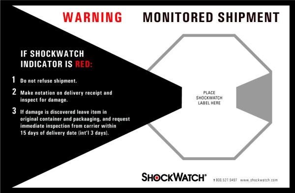 ShockWatch 2 Companion Labels - 8.75x5.75 (200 Labels/Roll) ShockWatch 2 Companion Labels - 8.75x5.75 (200 Labels/Roll)