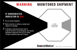 ShockWatch 2 Companion Labels - 8.75" x 5.75" (200 Labels/Roll)