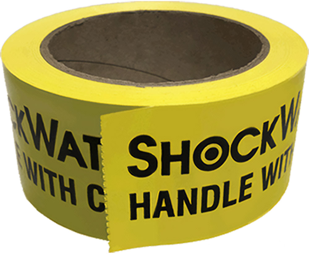 Yellow ShockWatch Alert Tape on Roll