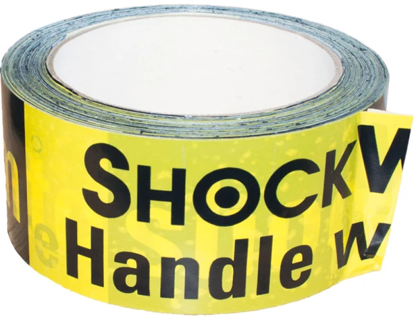 ShockWatch Alert Tape Black and Yellow ShockWatch Alert Tape on Roll