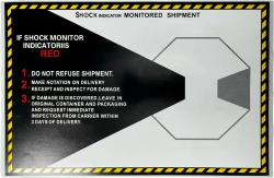 Shock Indicator Companion Label Flat Packed