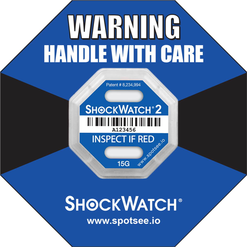 ShockWatch 2 15G Impact Indicator Blue Ring Label