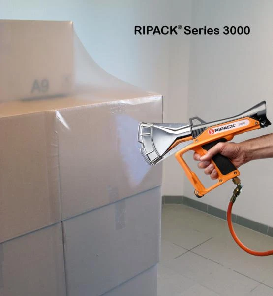 Ripack Series 3000 to wrap pallets, boats Ripack Series 3000 Heat Shrink Gun