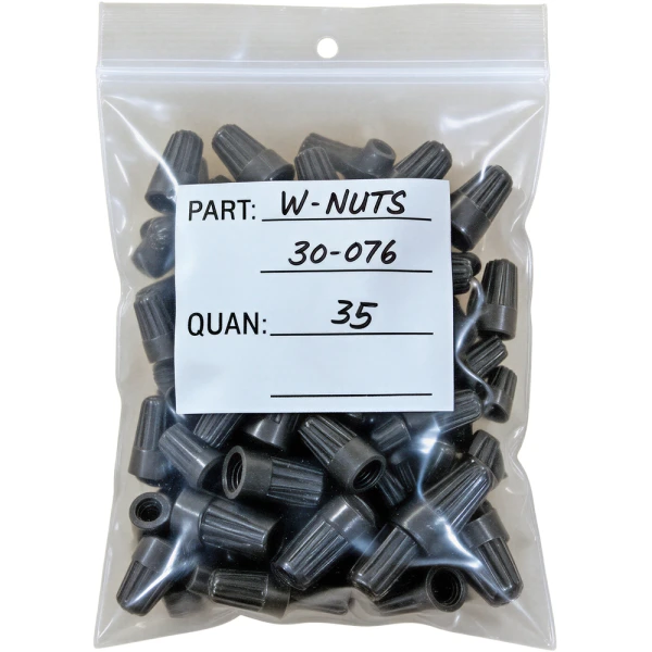 6 x 8 4 Mil ClearZip PART Bags with Hang Hole 6 x 8 4 Mil ClearZip PART Bags with White Block