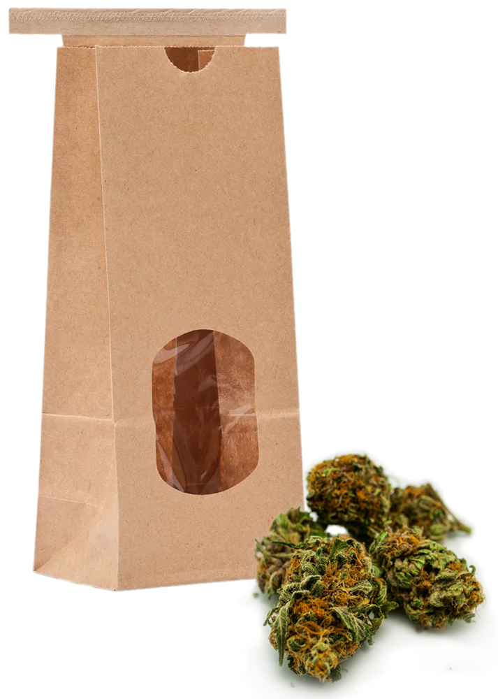 1/2 lb Kraft Bag with Window w/Tin Tie