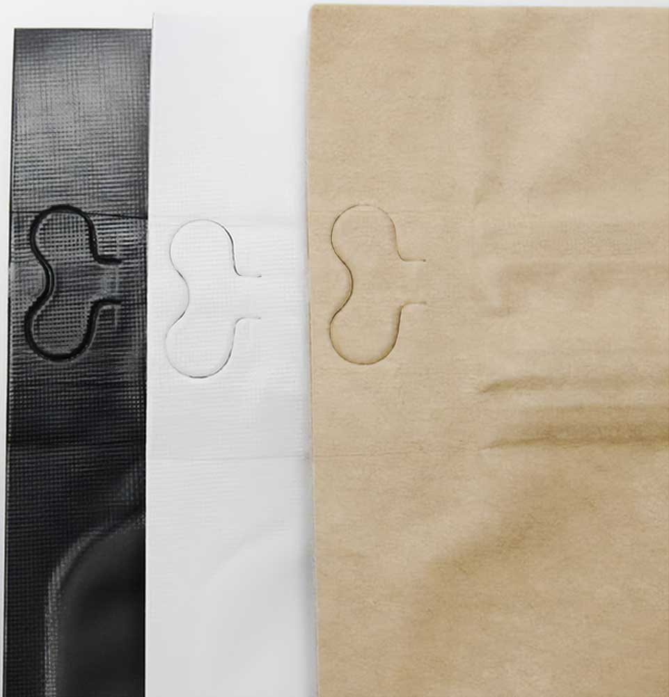Black White Kraft 12 oz. Block Bottom Side Gusset Bags with Valve Tear Tab