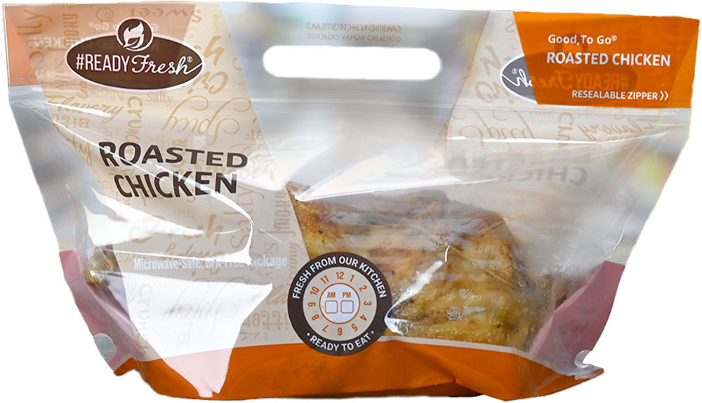 12.75 x 9.75 + 6.5 #ReadyFresh Large Rotisserie Chicken Pouch.