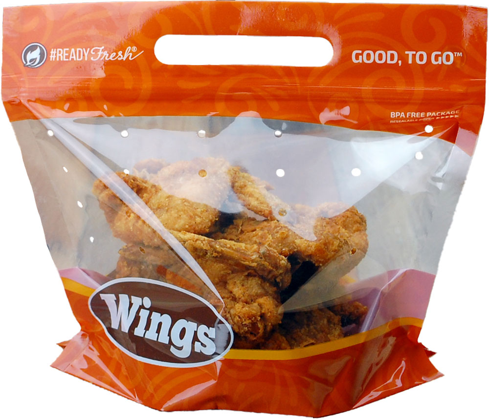 9 x 8 + 5 #ReadyFresh Grab-N-Go Chicken Pouch - Chicken Wings