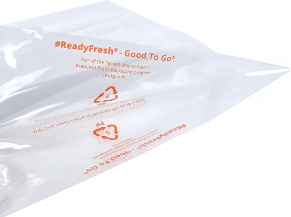 9 x 8 + 5 #ReadyFresh Grab-N-Go Clear Pouch Bottom Gusset Bottom Gusset of 9 x 8 + 5 #ReadyFresh Grab-N-Go Clear Pouch