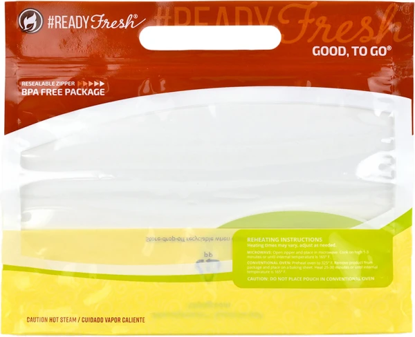 9.5 x 8 +5 ReadyFresh Small Tamales Pouch Back Back of 9.5 x 8 +5 ReadyFresh Small Tamales Pouch