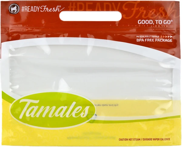 9.5 x 8 +5 ReadyFresh Small Tamales Pouch Front Front of 9.5 x 8 +5 ReadyFresh Small Tamales Pouch