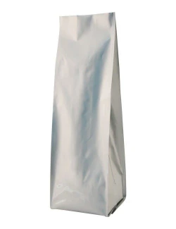 Silver Foil 10 lbs Quad Seal Side Gusset Bags