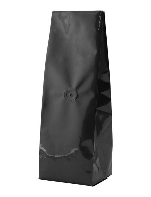 Black 8 oz. Side Gusset Bags with Valve Black 8 oz. Side Gusset Bags with Valve