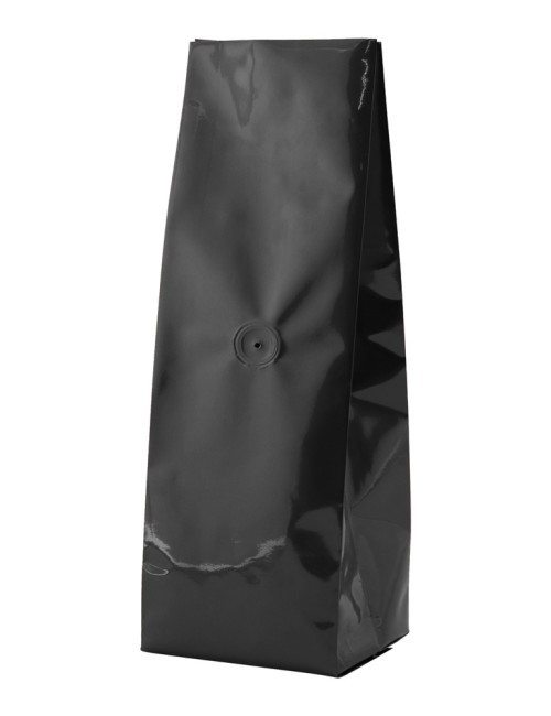 Black 8 oz. Side Gusset Bags with Valve