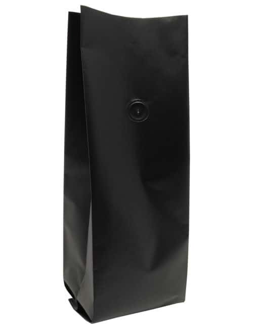 Matte Black 8 oz. Side Gusset Bags with Valve Matte Black 8 oz. Side Gusset Bags with Valve