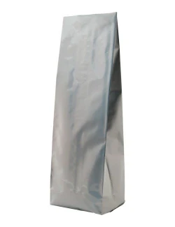 Transparent Silver 16 oz. Side Gusset Bags