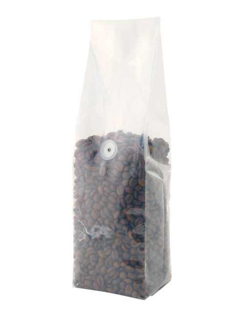 Clear 16 oz. Side Gusset Bags with Valve