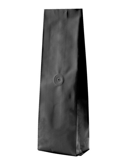 Matte Black 16 oz. Side Gusset Bags with Valve