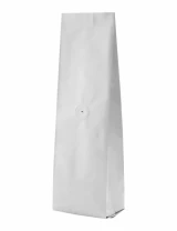 Matte White 16 oz. Side Gusset Bags with Valve