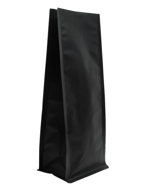 Matte Black 8 oz. Block Bottom Side Gusset Bags Matte Black 8 oz. Block Bottom Side Gusset Bags