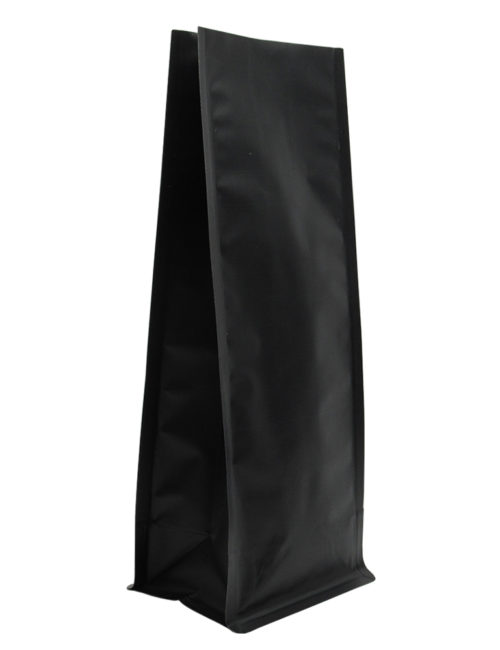Matte Black 8 oz. Block Bottom Side Gusset Bags Matte Black 8 oz. Block Bottom Side Gusset Bags