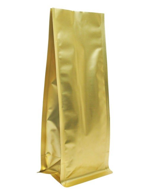 Matte Gold 8 oz. Block Bottom Side Gusset Bags Matte Gold 8 oz. Block Bottom Side Gusset Bags