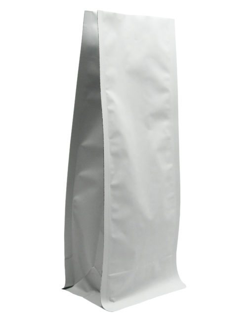 Matte White 8 oz. Block Bottom Side Gusset Bags Matte White 8 oz. Block Bottom Side Gusset Bags