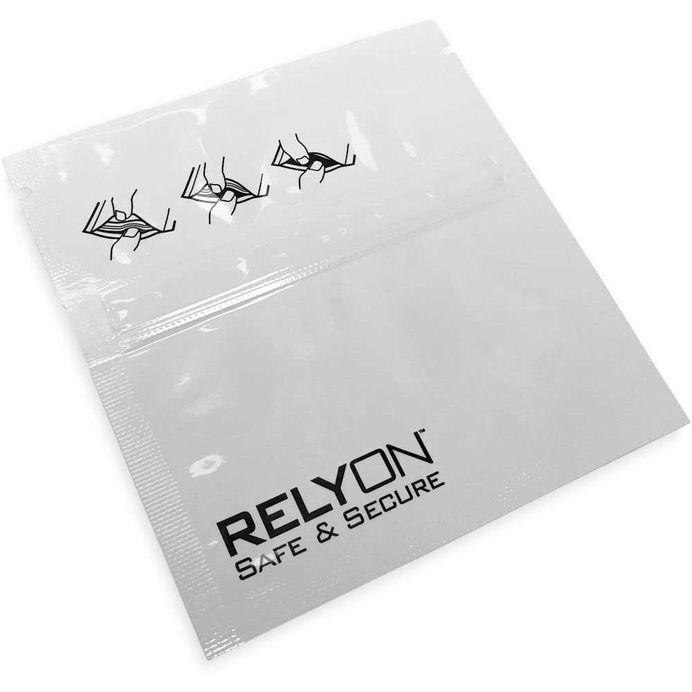 White 3.75x4 Child Resistant Stand Up Pouch Bag