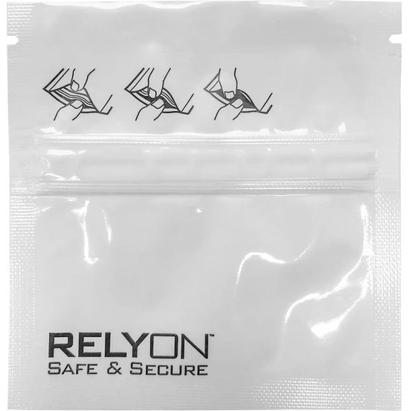 3.75 x 4 Child Resistant Stand Up Pouches White 3.75 x 4 Child Resistant Stand Up Pouches Front of Bag