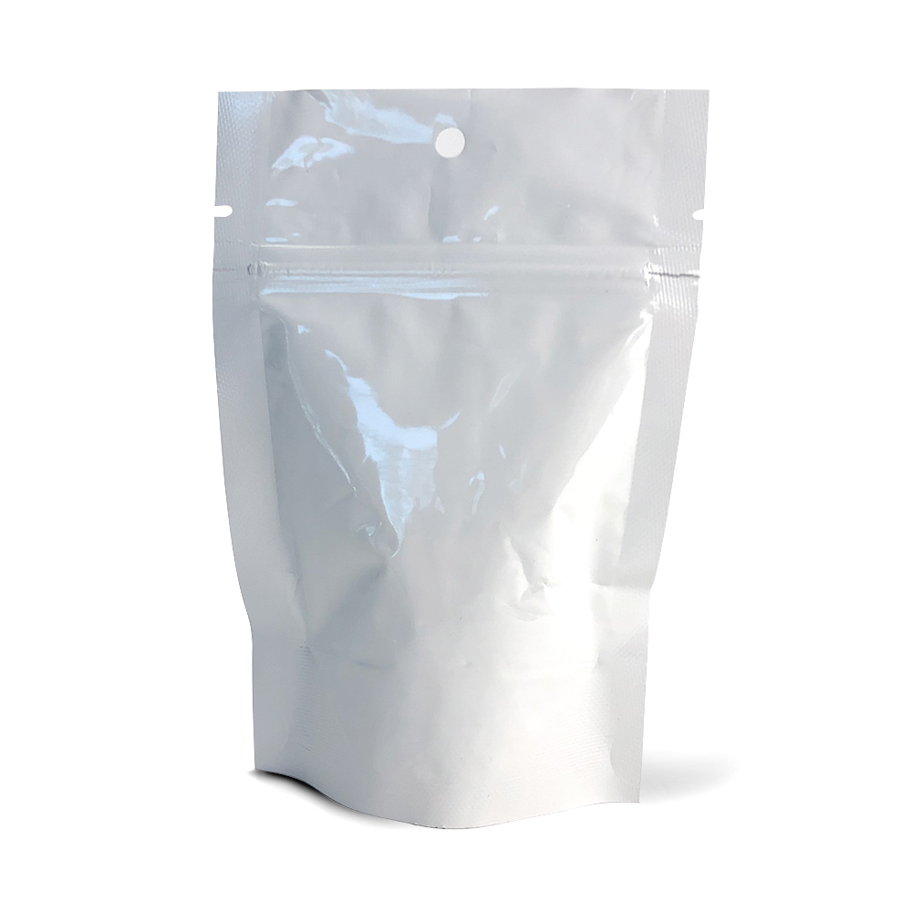 White Foil 4 x 6 +2.5 Stand Up Pouch