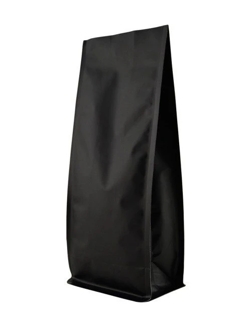 Matte Black 16 oz. Block Bottom Side Gusset Bags Matte Black 16 oz. Block Bottom Side Gusset Bags