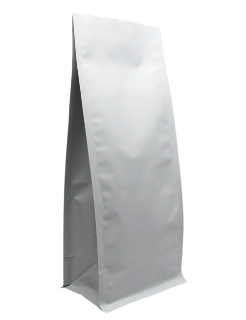 Matte White 16 oz. Block Bottom Side Gusset Bags