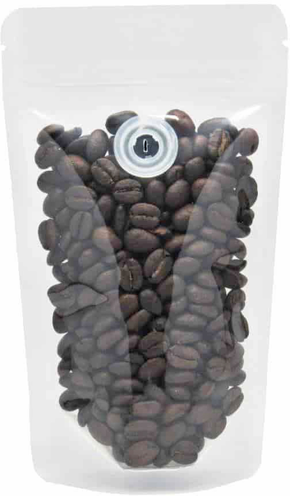 2 oz Stand Up Zipper Pouch Bags with valve 4x6 5/8 + 2 3/8 CLEAR PET/LLDPE