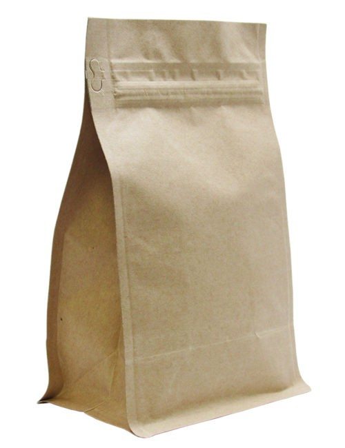 Kraft 12 oz. Block Bottom Side Gusset Bags