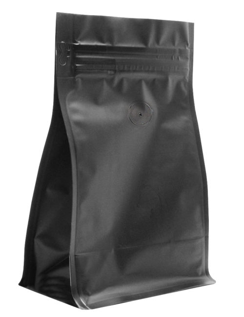12 oz Block Bottom Side Gusset Bags with valve with MBOPP PET ALU LLDPE