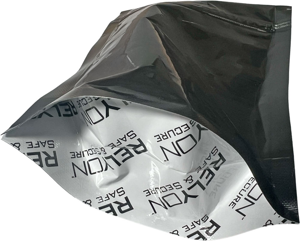 Front and Bottom Gusset of  5 x 8 + 2.5 Child Resistant  Stand Up Pouches Bottom Gusset