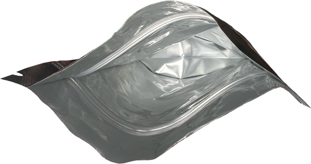 5 x 8 + 2.5 Child Resistant  Stand Up Pouches Open Inside