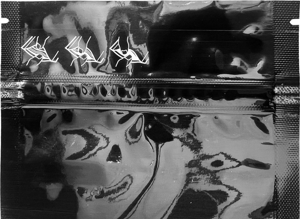 Top of Bag of 5 x 8 + 2.5 Child Resistant  Stand Up Pouches