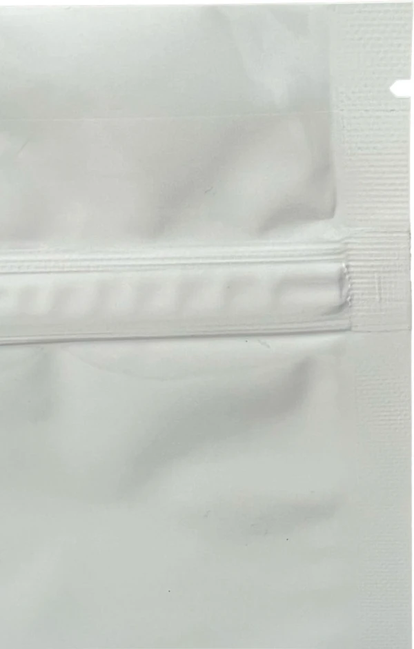 5 x 8 + 2.5 Child Resistant Stand Up Pouches Tear Notch Tear Notch of 5 x 8 + 2.5 Child Resistant Stand Up Pouches