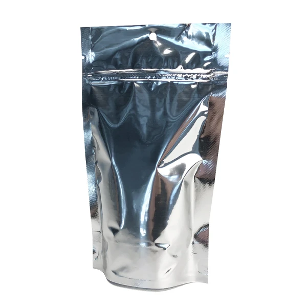 Silver Metalized 5 x 8.5 + 3 Stand Up Pouch Silver Metalized 5 x 8.5 + 3 Stand Up Pouch
