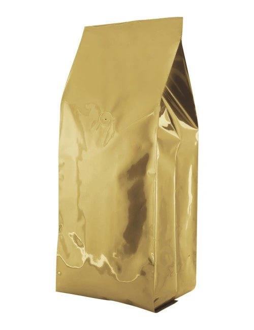 Gold 5 lbs Side Gusset Bags with Valve Gold 5 lbs Side Gusset Bags with Valve