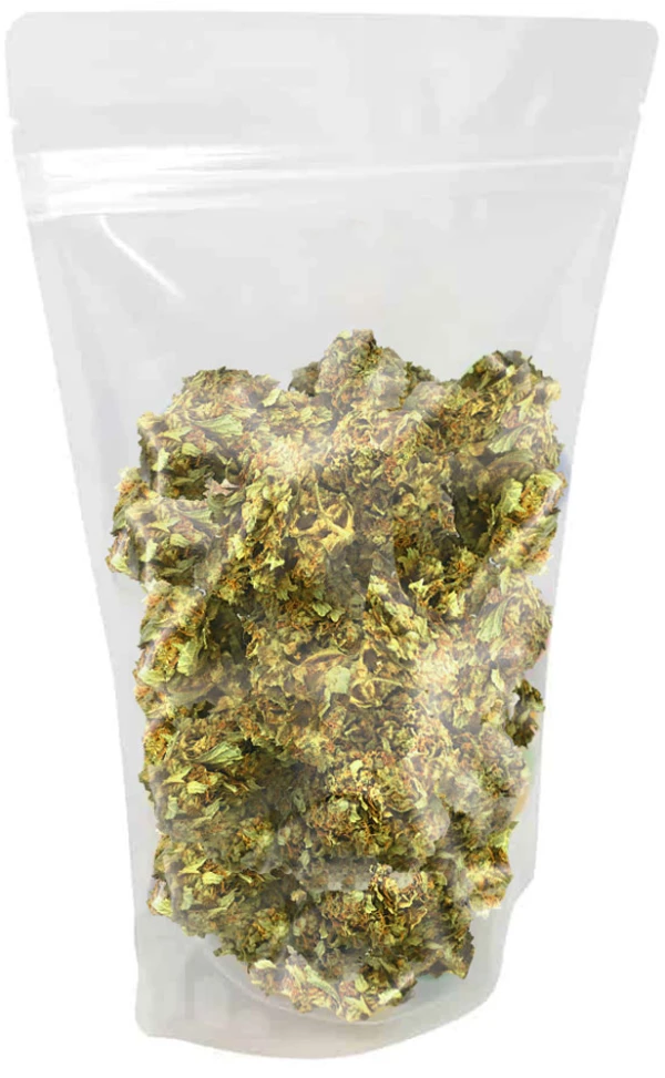 Clear 24 oz. Stand Up Pouch Clear 24 oz. Stand Up Pouch with Flower