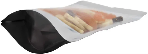 Clear/Black 1 oz. Stand Up Pouch Bottom Gusset 1 oz Stand Up Pouch Clear/Black PET/ALU/LLDPE Bottom Gusset