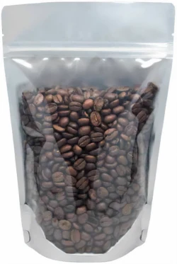 Clear/Black 16 oz. Stand Up Pouch