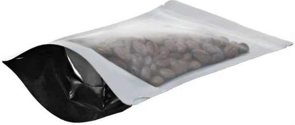 Clear/Black 2 oz. Stand Up Pouch Bottom Gusset 2 oz Stand Up Pouch Clear/Black PET/ALU/LLDPE Bottom Gusset