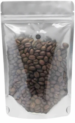 Clear/Black 4 oz. Stand Up Pouch with Valve