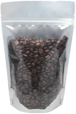Clear/Black 8 oz. Stand Up Pouch
