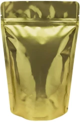 2 oz Stand Up Pouch Clear/Gold PET/ALU/LLDPE Back